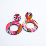 Hoop // Pink + Orange Midnight Earrings
