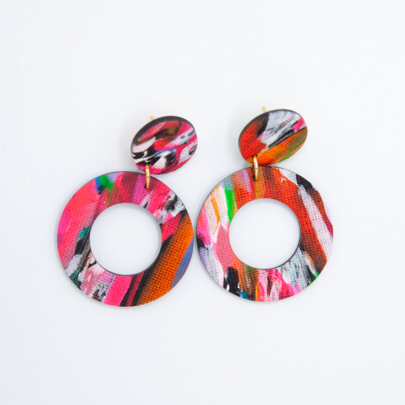 Hoop // Pink + Orange Midnight Earrings