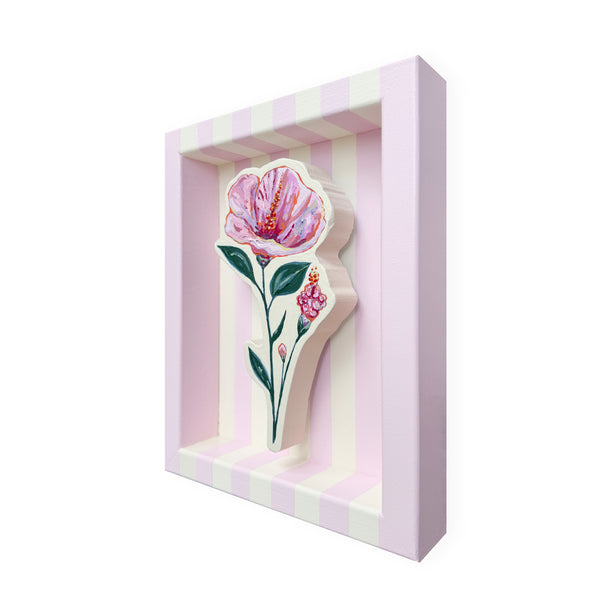 Hibiscus on Cream & Pink