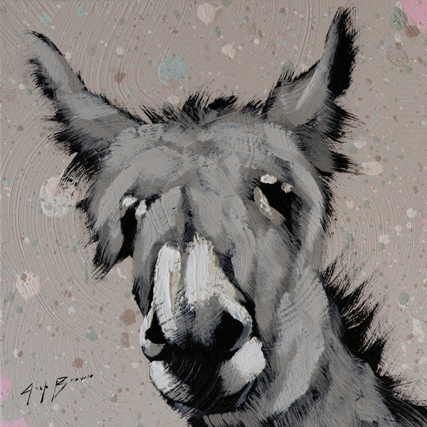 Grey Donkey On Grey Spray