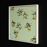 Green Sea Turtles On Green Glittering Beach