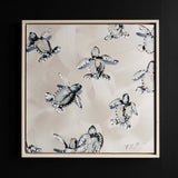 Sea Turtles On Silver Swirls