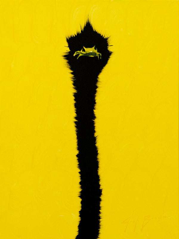 Yellow Ostrich On Cadmium Yellow