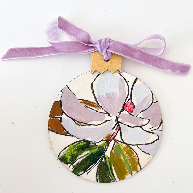 Lavender Magnolia Ornament No. 4