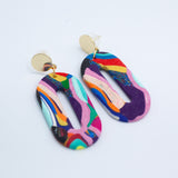 Brass Loop // Winter Circus Earrings