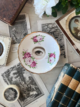 Lover's Eye Painting on an English Rose Plate