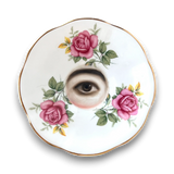 Lover's Eye Painting on an English Rose Plate II