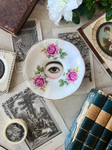 Lover's Eye Painting on an English Rose Plate II