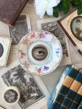 Lover's Eye Painting on a Bavarian Floral Plate