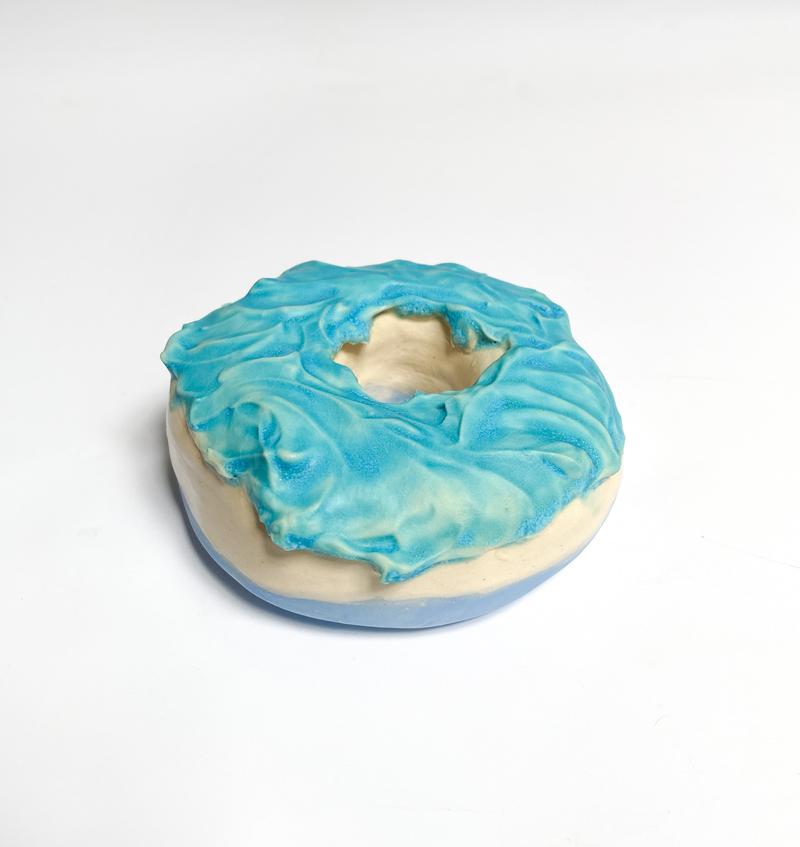 Aqua Frosted Donut