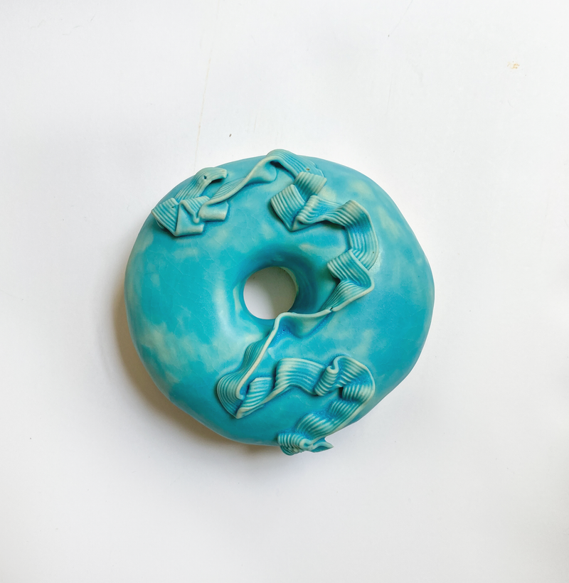 Aqua Ribbon Donut