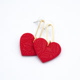 Textured Tierney Heart Earrings