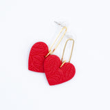 Textured Tierney Heart Earrings