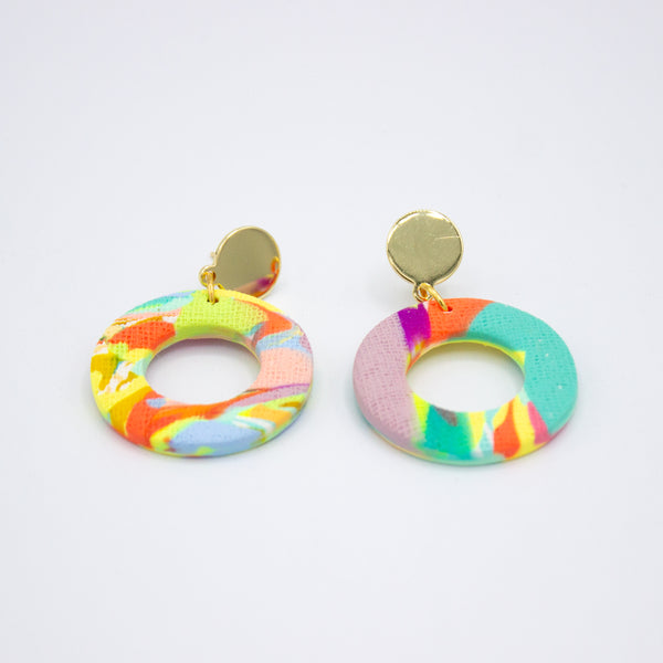 Brass Circle // Summer Breeze Earrings