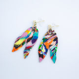 Brass Feather No 1 // Winter Circus Earrings