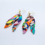Brass Feather No 1 // Winter Circus Earrings