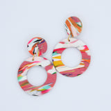 Hoop I // Spring Art Print Textured Earrings