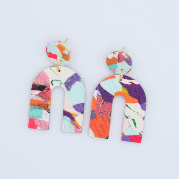 Montra Arches I // Spring Art Print Textured Earrings