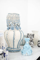 Rose Candlestick Turquoise