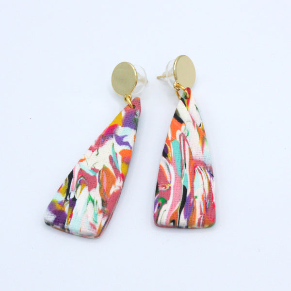 Skylar // Spring Art Print Textured Earrings