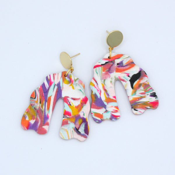 Wavy Arch // Spring Art Print Textured Earrings