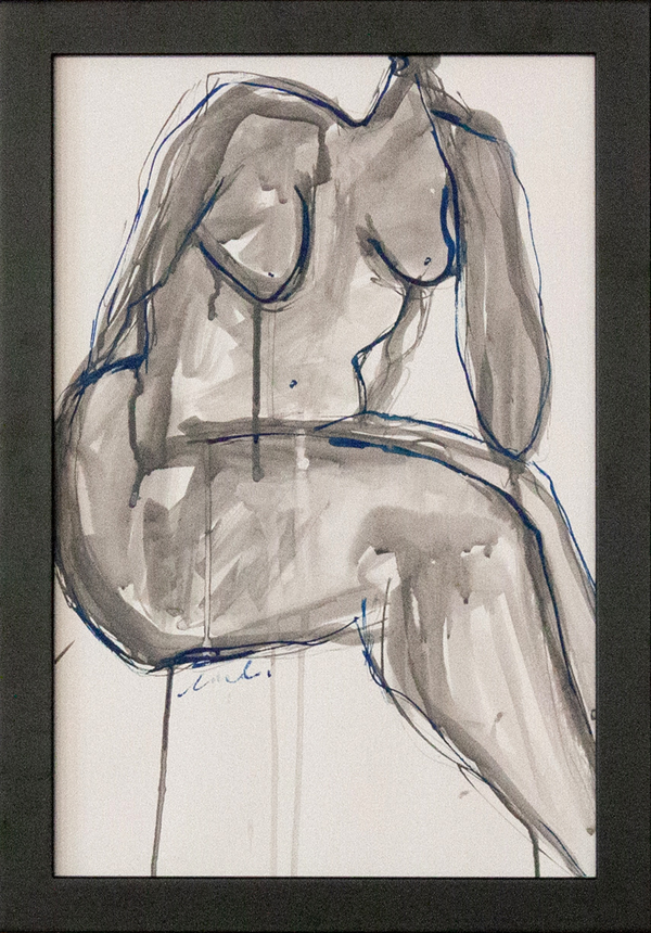 Framed Lady In Ink I