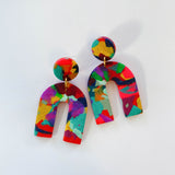 Arches // Winter Circus Print Earrings