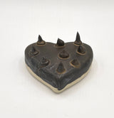 Steel Glaze Spike Wall Heart