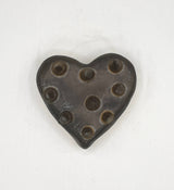 Steel Glaze Spike Wall Heart