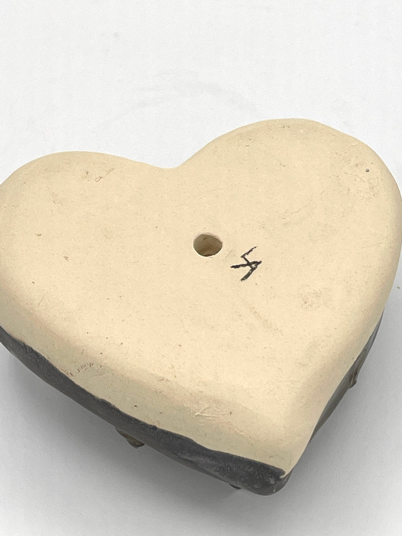Steel Glaze Spike Wall Heart