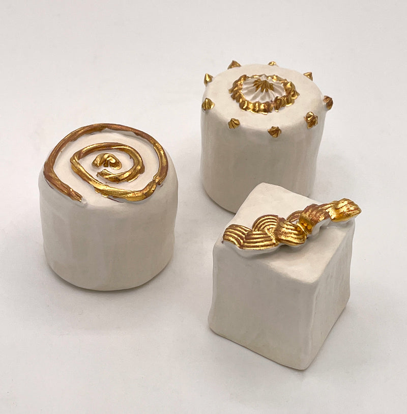 White Petit Four Set